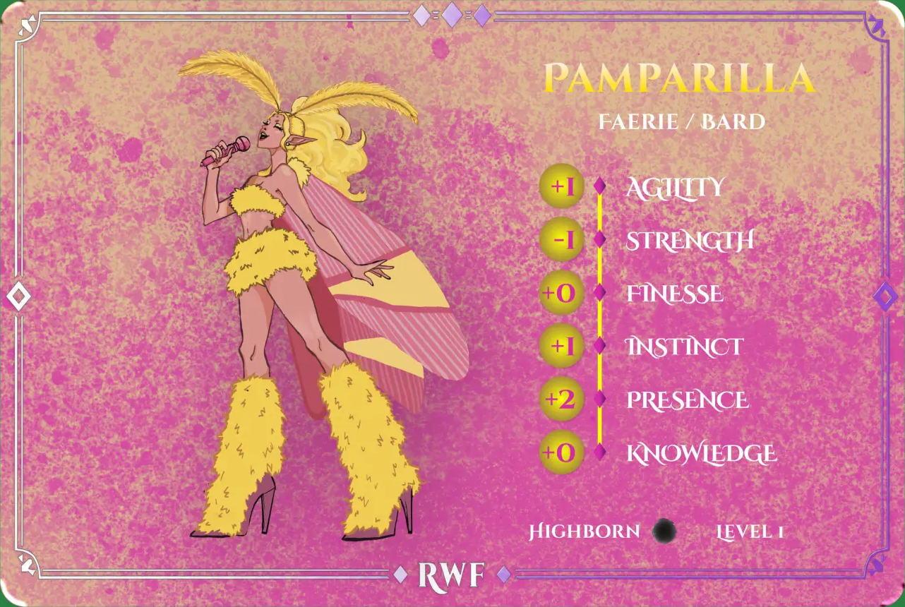 Pamparilla — Faerie Bard character card